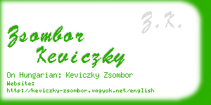 zsombor keviczky business card